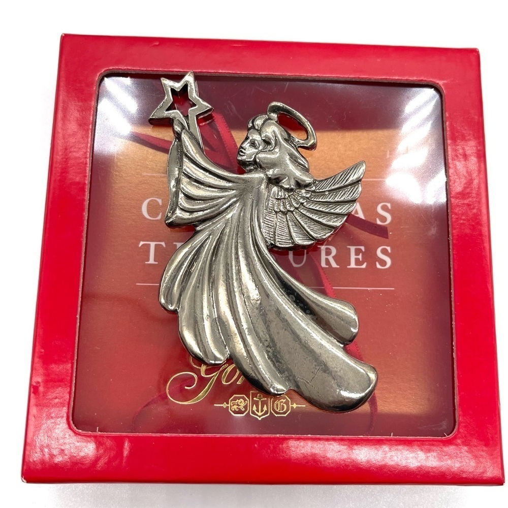 Vtg Gorham Silver Plated Angel Christmas Ornament in original box
